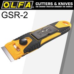 OLFA Compact Slim Glass Scraper S/steel Blade 40mmx18mm Inc 6 Blades